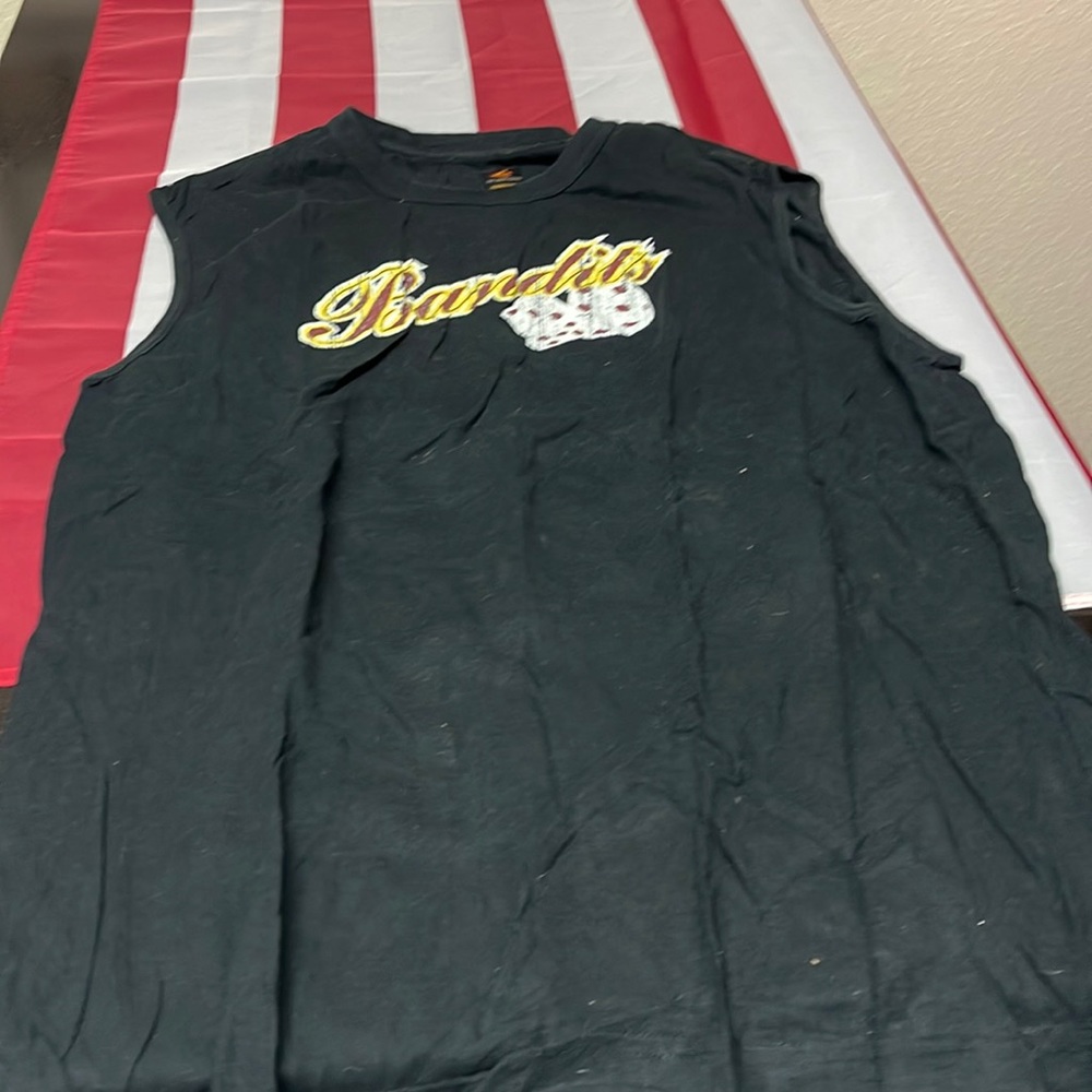 Energy men’s extra large black muscle shirt bandits graphics with dice